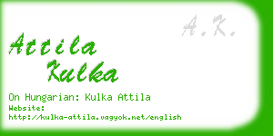 attila kulka business card